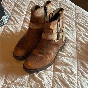 Bed Stu Rustic Brown Ankle Booties